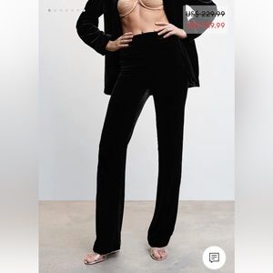 mango x camille velvet pants